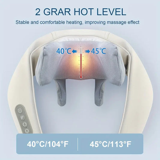 3D Neck Massager with heat, Electric Massage Pillow For Neck, Back, Shoulder And Leg