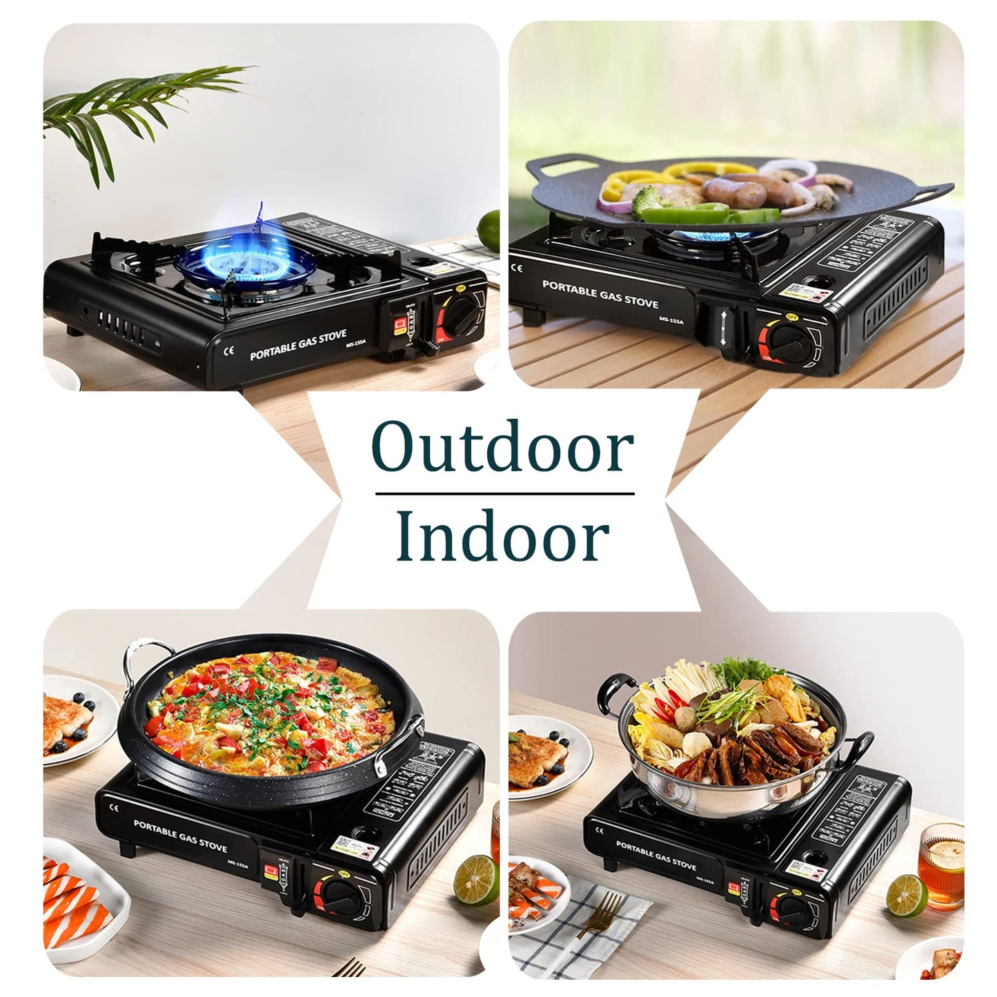 Mini gas stove for camping and travel trips