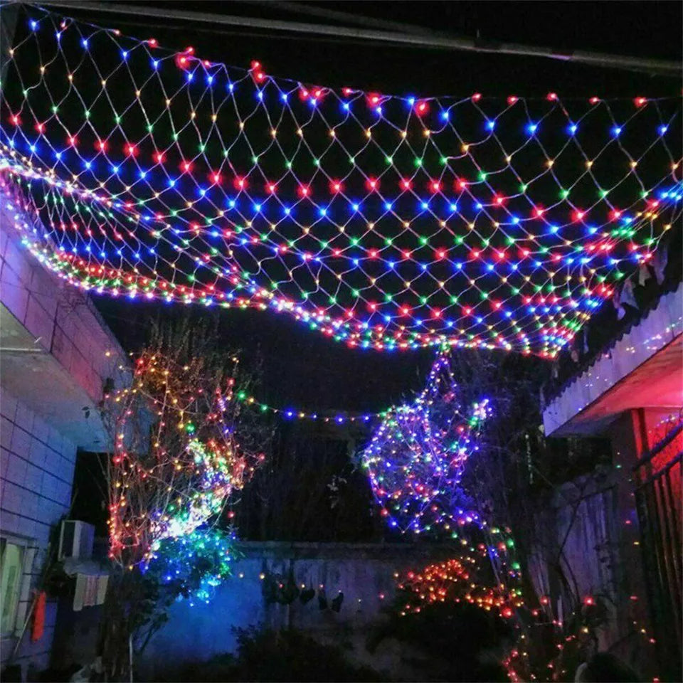 LED String Net Shape Mesh Light Curtain Christmas Wedding Party Xmas Decor UAE SHIP HUB