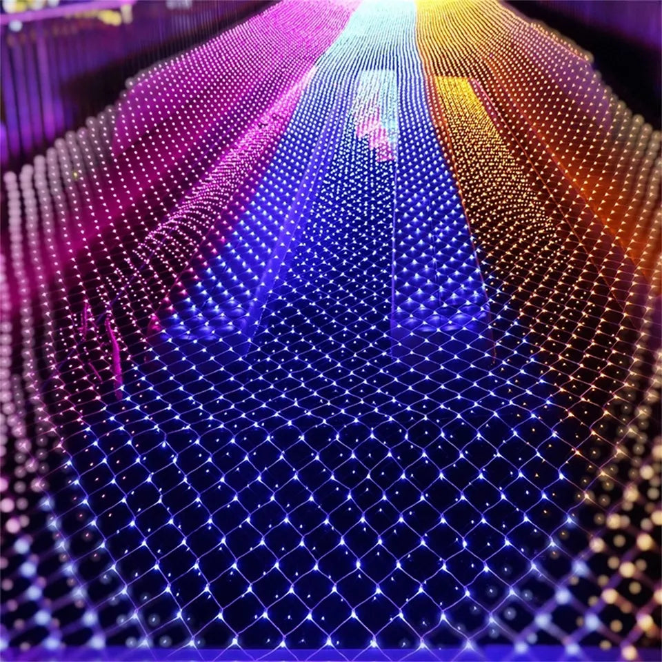 LED String Net Shape Mesh Light Curtain Christmas Wedding Party Xmas Decor UAE SHIP HUB