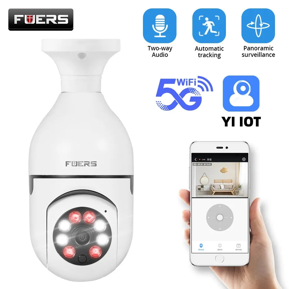 5G Wifi Camera Light Bulb