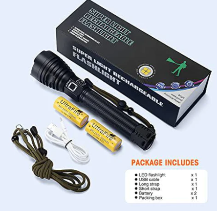 P90 LED Rechargeable Tactical Laser Flashlight