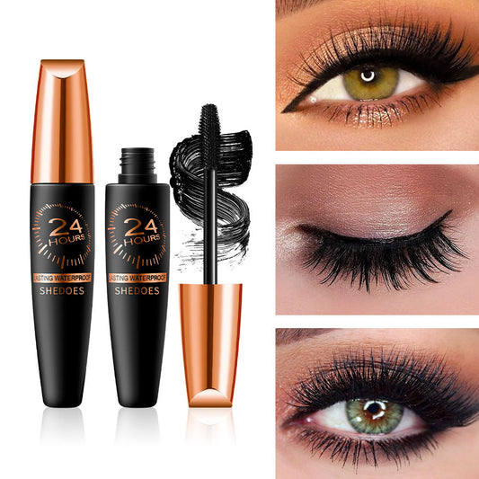 4D Waterproof Silk Fibre Thick Lengthening Mascara ( Pack of 2 )