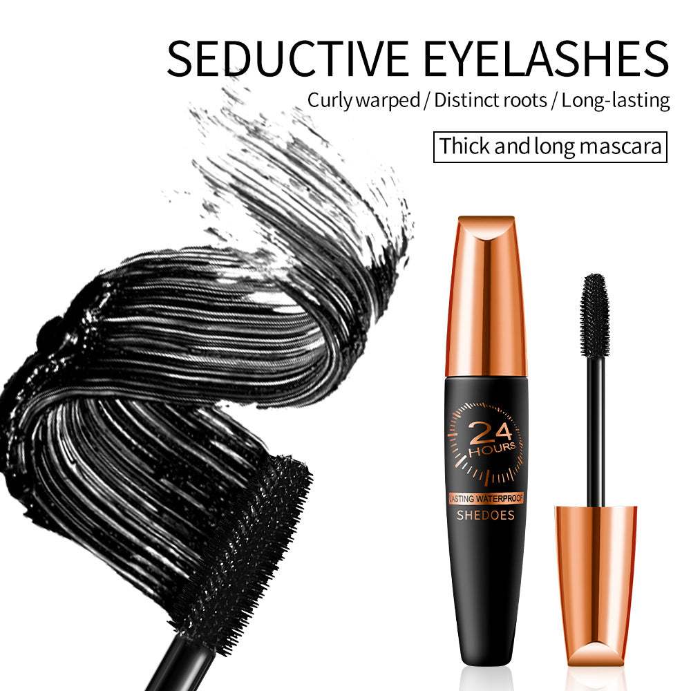 4D Waterproof Silk Fibre Thick Lengthening Mascara ( Pack of 2 )