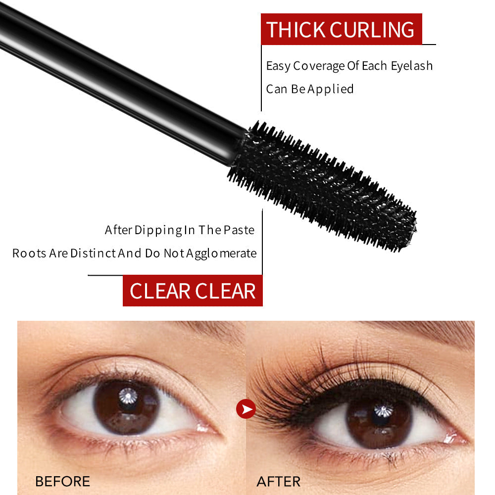 4D Waterproof Silk Fibre Thick Lengthening Mascara ( Pack of 2 )